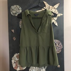 American Eagle collared tank blouse